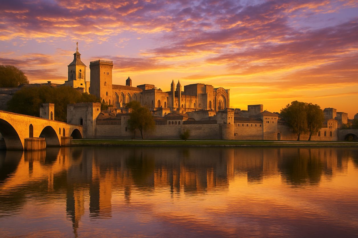 Couchers de soleil magiques à Avignon